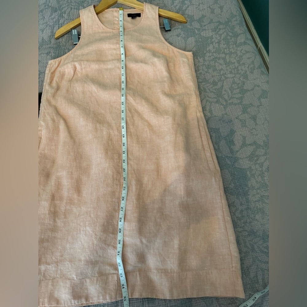 J.Crew Button Back Linen Shift Dress Peach Dress Womens - Picture 7 of 7